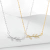 Wholesale Women's S925 Sterling Silver Necklace With Leaf Branch Pendant Jewelry