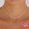 Wholesale Women's S925 Sterling Silver Octagonal Star Devil's Eye Snake Moon Diamond Pearl Inlaid Clavicle Necklace With Geometric Pattern
