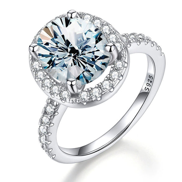 Wholesale Women's S925 Sterling Silver Open Set Ring With Geometric Design And Electroplating