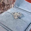 Wholesale Women's S925 Sterling Silver Oval Pigeon Egg Zircon Ring With Polished Electroplating And Simple Design