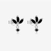 Wholesale Women's S925 Sterling Silver Pearl Flower Earrings With Baking Paint And Platinum Or 18K Gold Electroplating