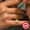 Wholesale Women's S925 Sterling Silver Petal Dancing Ring Pendant Necklace With Geometric Shape And Electroplating Design Clavicle Chain