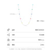 Wholesale Women's S925 Sterling Silver Rainbow Peas Clavicle Chain With Dripping Glue Design