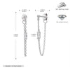 Wholesale Women's S925 Sterling Silver Rectangular Zircon Inlaid Geometric Earrings With Electroplating Treatment