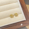Wholesale Women's S925 Sterling Silver Retro Geometric Ice Flower Cut Electroplated Earrings