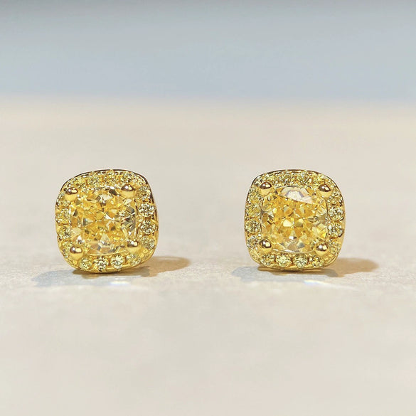 Wholesale Women's S925 Sterling Silver Retro Geometric Ice Flower Cut Electroplated Earrings