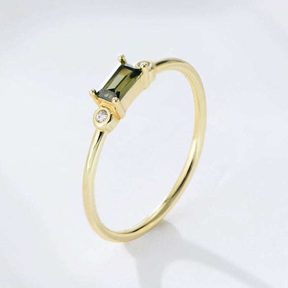 Wholesale Women's S925 Sterling Silver Retro Square Ring With Colored Gemstone Zircon And Geometric Design