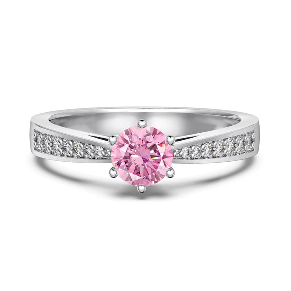 Wholesale Women's S925 Sterling Silver Ring Geometric Heart Shape Electroplated