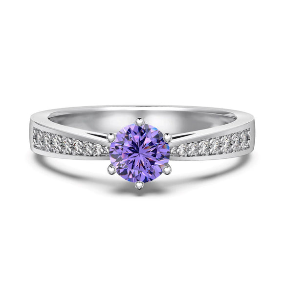 Wholesale Women's S925 Sterling Silver Ring Geometric Heart Shape Electroplated