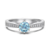 Wholesale Women's S925 Sterling Silver Ring Geometric Heart Shape Electroplated