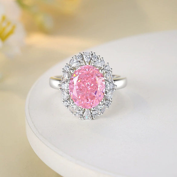 Wholesale Women's S925 Sterling Silver Ring With Emerald And High Carbon Diamond 8A Zircon Geometric Style
