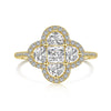Wholesale Women's S925 Sterling Silver Ring With Fourleaf Clover Zircon Inlaid And Electroplating Process