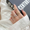 Wholesale Women's S925 Sterling Silver Ring With Geometric And Dropshaped Zircon Inlay And Electroplating Design