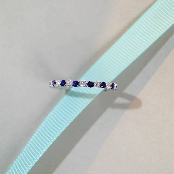 Wholesale Women's S925 Sterling Silver Ring With Geometric Pattern And Zircon Design
