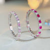 Wholesale Women's S925 Sterling Silver Ring With Geometric Pattern And Zircon Design