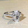 Wholesale Women's S925 Sterling Silver Ring With Geometric Pattern Ice Flower Cut High Carbon Diamond Yellow Diamond Fourprong Zircon Electroplated