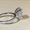 Wholesale Women's S925 Sterling Silver Ring With Geometric Pattern Ice Flower Cut High Carbon Diamond Yellow Diamond Fourprong Zircon Electroplated