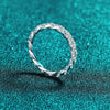 Wholesale Women's S925 Sterling Silver Ring With Moissanite Diamondencrusted Small Twist Design Electroplated With Doll Animal Zodiac Letters Numbers Text Pattern Minimalist Style
