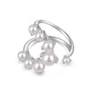 Wholesale Women's S925 Sterling Silver Ring With Pearls Animals Zodiac Ushape Simple Style