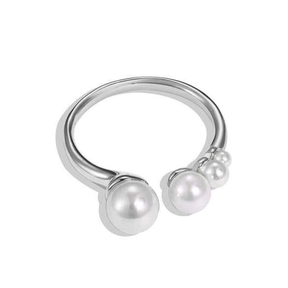 Wholesale Women's S925 Sterling Silver Ring With Pearls Animals Zodiac Ushape Simple Style