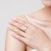 Wholesale Women's S925 Sterling Silver Ring With Zircon Geometric Style