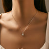 Wholesale Women's S925 Sterling Silver Romantic Couple Lock Necklace With Diamond Treatment And Light Luxury Style