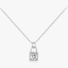 Wholesale Women's S925 Sterling Silver Romantic Couple Lock Necklace With Diamond Treatment And Light Luxury Style