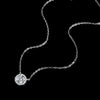 Wholesale Women's S925 Sterling Silver Round Moissanite Pendant Necklace With Geometric Design And Eight Heart And Eight Arrows Cutting