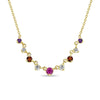 Wholesale Women's S925 Sterling Silver Round Pendant Necklace With Colored Zircon Electroplated O Chain Geometric Design
