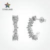 Wholesale Women's S925 Sterling Silver Semicircular Cshaped Zircon Earrings With Letters Numbers Text Electroplated Design