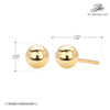 Wholesale Women's S925 Sterling Silver Simple Geometric Bean Round Bead Ear Sticks Piercing Jewelry Electroplated
