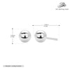 Wholesale Women's S925 Sterling Silver Simple Geometric Bean Round Bead Ear Sticks Piercing Jewelry Electroplated