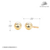 Wholesale Women's S925 Sterling Silver Simple Geometric Bean Round Bead Ear Sticks Piercing Jewelry Electroplated