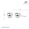 Wholesale Women's S925 Sterling Silver Simple Geometric Bean Round Bead Ear Sticks Piercing Jewelry Electroplated