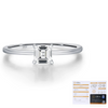 Wholesale Women's S925 Sterling Silver Simple Geometric Shining Single Diamond Ring With Electroplating