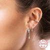 Wholesale Women's S925 Sterling Silver Simple Geometric Tassel Earrings