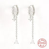 Wholesale Women's S925 Sterling Silver Simple Geometric Tassel Earrings