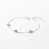 Wholesale Women's S925 Sterling Silver Simple Microinlay Blue Eyes Fashion Trendy Bracelet Jewelry
