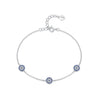 Wholesale Women's S925 Sterling Silver Simple Microinlay Blue Eyes Fashion Trendy Bracelet Jewelry