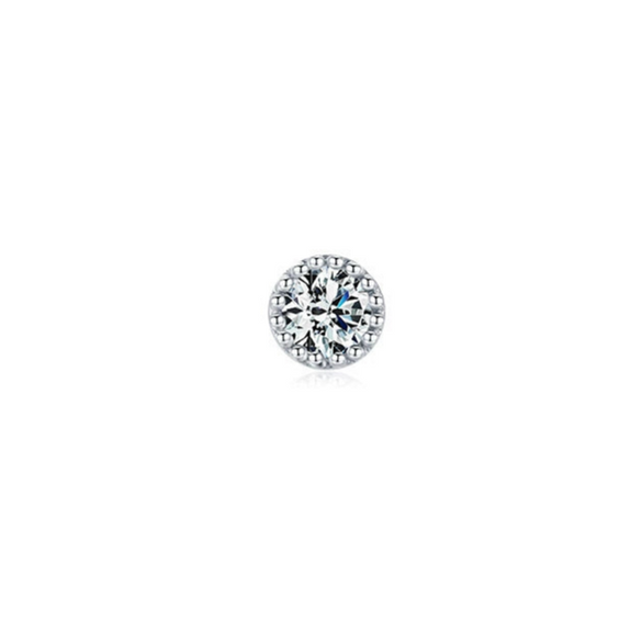 Wholesale Women's S925 Sterling Silver Simple Mini Earrings With Geometric Inlay And Seiko Treatment