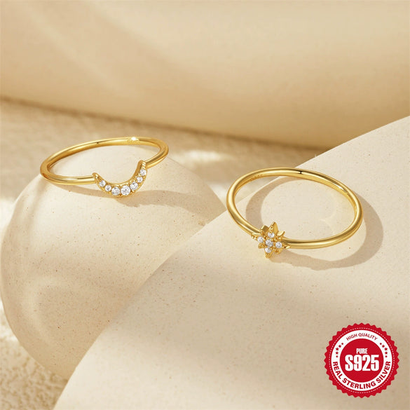 Wholesale Women's S925 Sterling Silver Simple Niche Design Geometric Line Diamond Wedding Engagement Ring