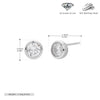 Wholesale Women's S925 Sterling Silver Simple Round Zircon Earrings With Geometric And Cartoon Style And Electroplating Process