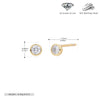Wholesale Women's S925 Sterling Silver Simple Round Zircon Earrings With Geometric And Cartoon Style And Electroplating Process