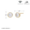 Wholesale Women's S925 Sterling Silver Simple Round Zircon Earrings With Geometric And Cartoon Style And Electroplating Process