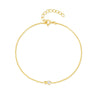 Wholesale Women's S925 Sterling Silver Single Diamond Ball Bracelet With Geometric Design And Real Gold Plated Electroplating