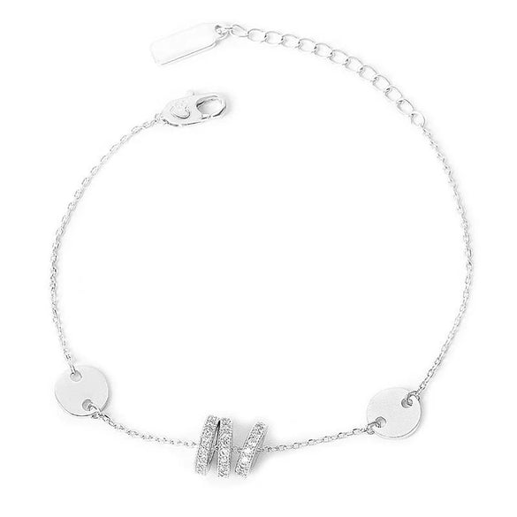 Wholesale Women's S925 Sterling Silver Small Waist Light Luxury Ring And Bracelet With Electroplating