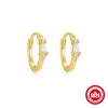 Wholesale Women's S925 Sterling Silver Square Geometric Drop Chain Earrings With Electroplating