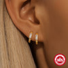 Wholesale Women's S925 Sterling Silver Square Geometric Drop Chain Earrings With Electroplating