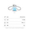 Wholesale Women's S925 Sterling Silver Square Geometric Light Luxury Ring With Electroplating