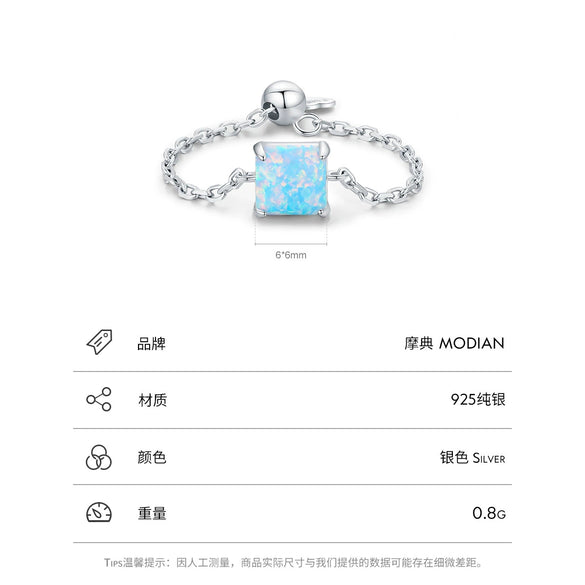 Wholesale Women's S925 Sterling Silver Square Geometric Light Luxury Ring With Electroplating